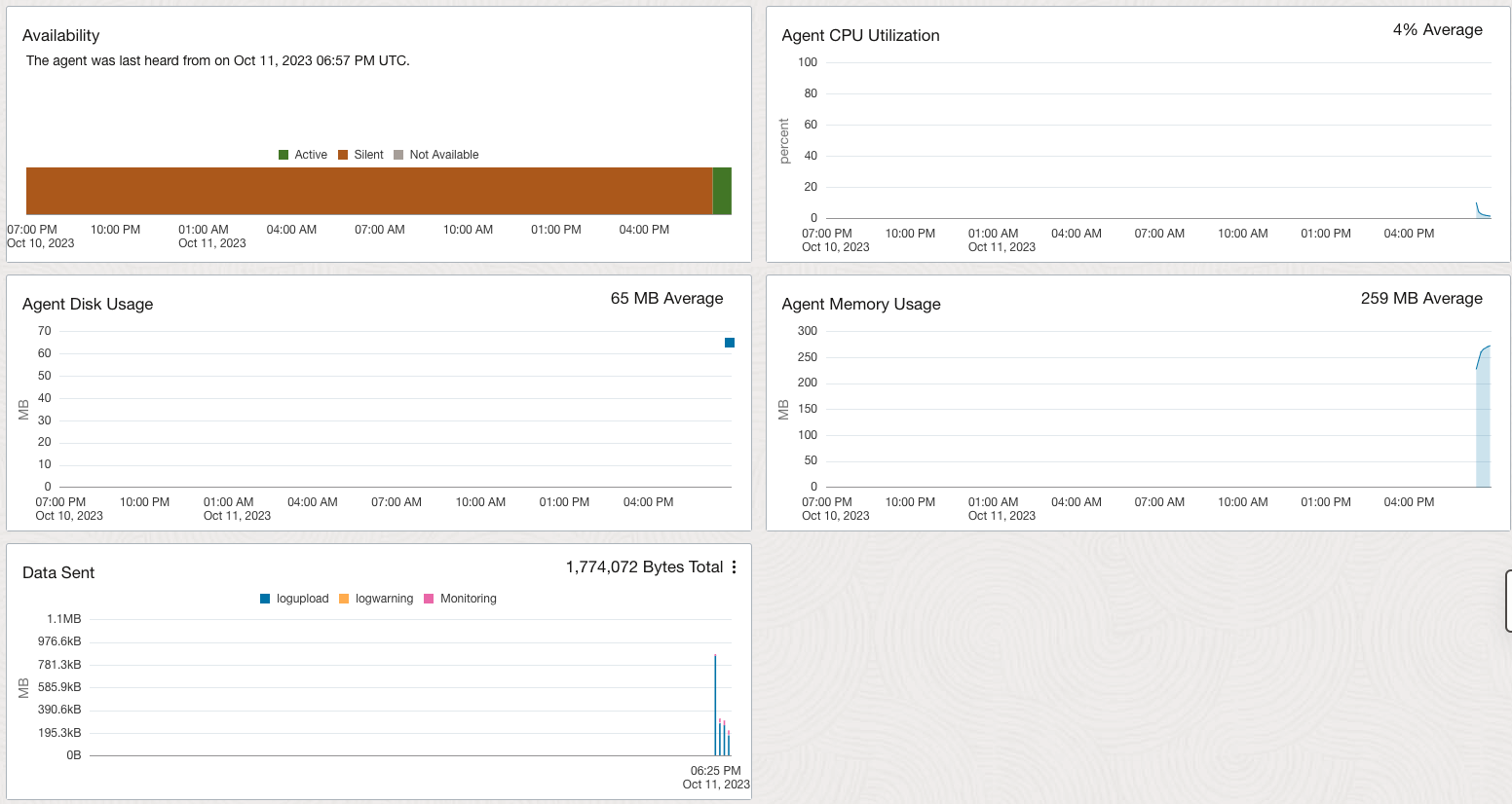 OCI syslog server management agent