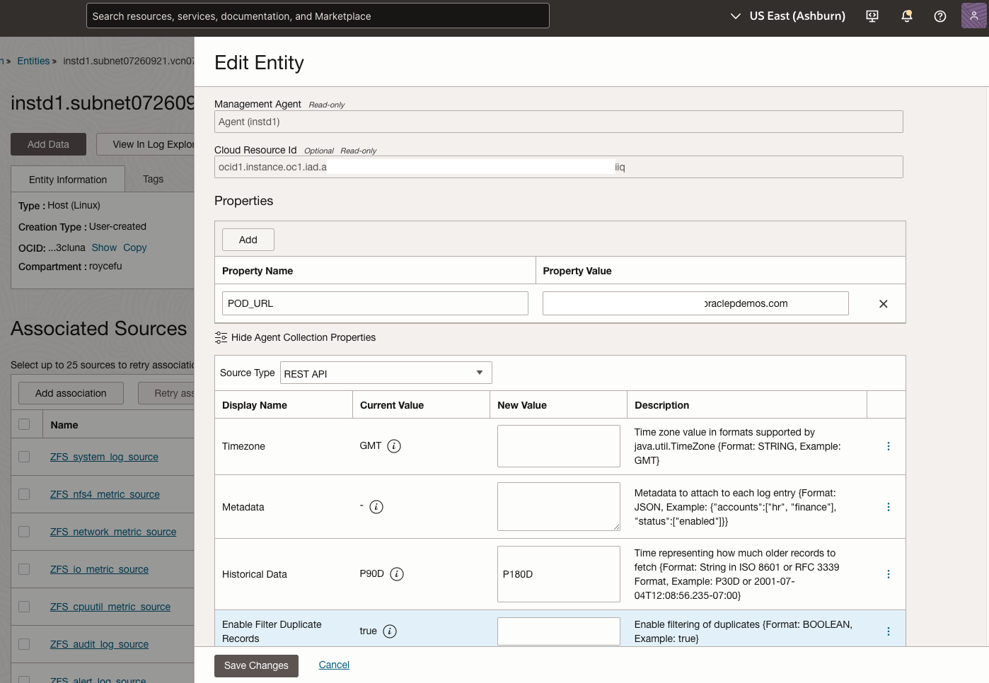 Figure 5: Update the Management Agent collection properties to enable historical data collection and duplicate filtering