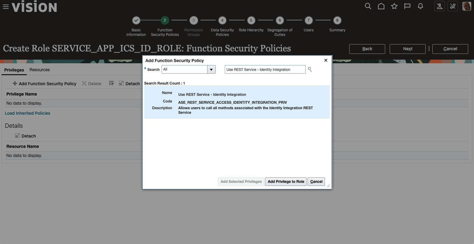 Add Function Security Policy