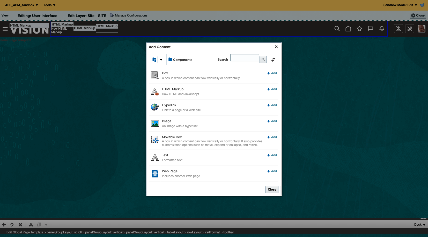 Fusion Monitoring APM Add Component