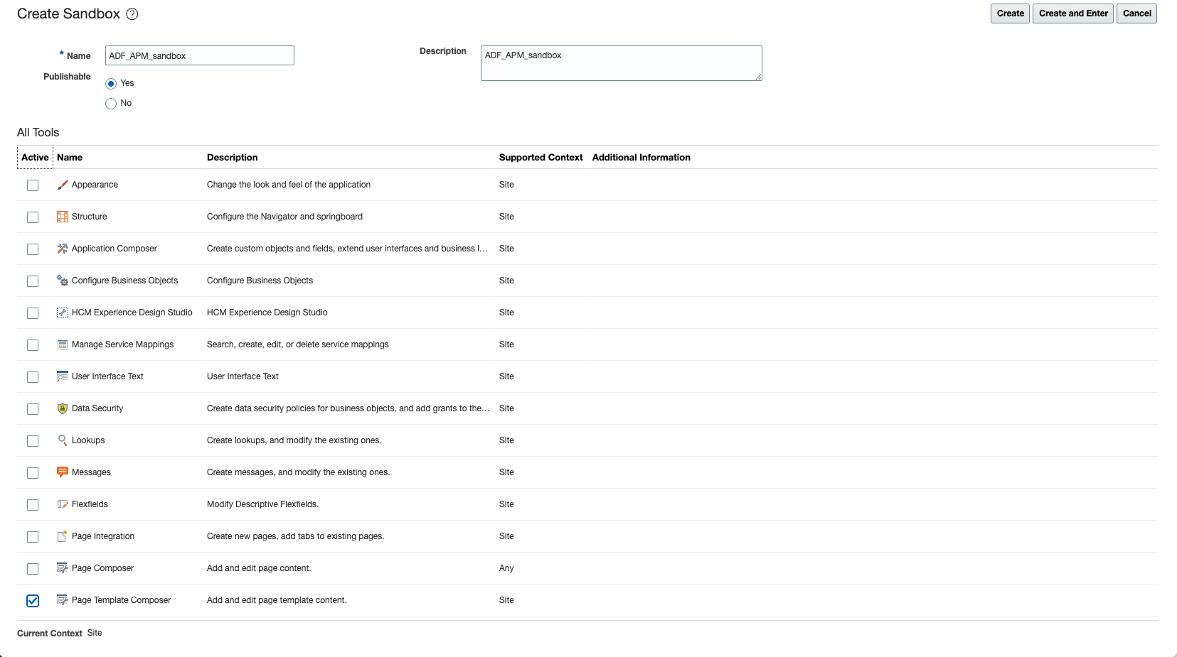 Fusion Monitoring APM Create Sandbox