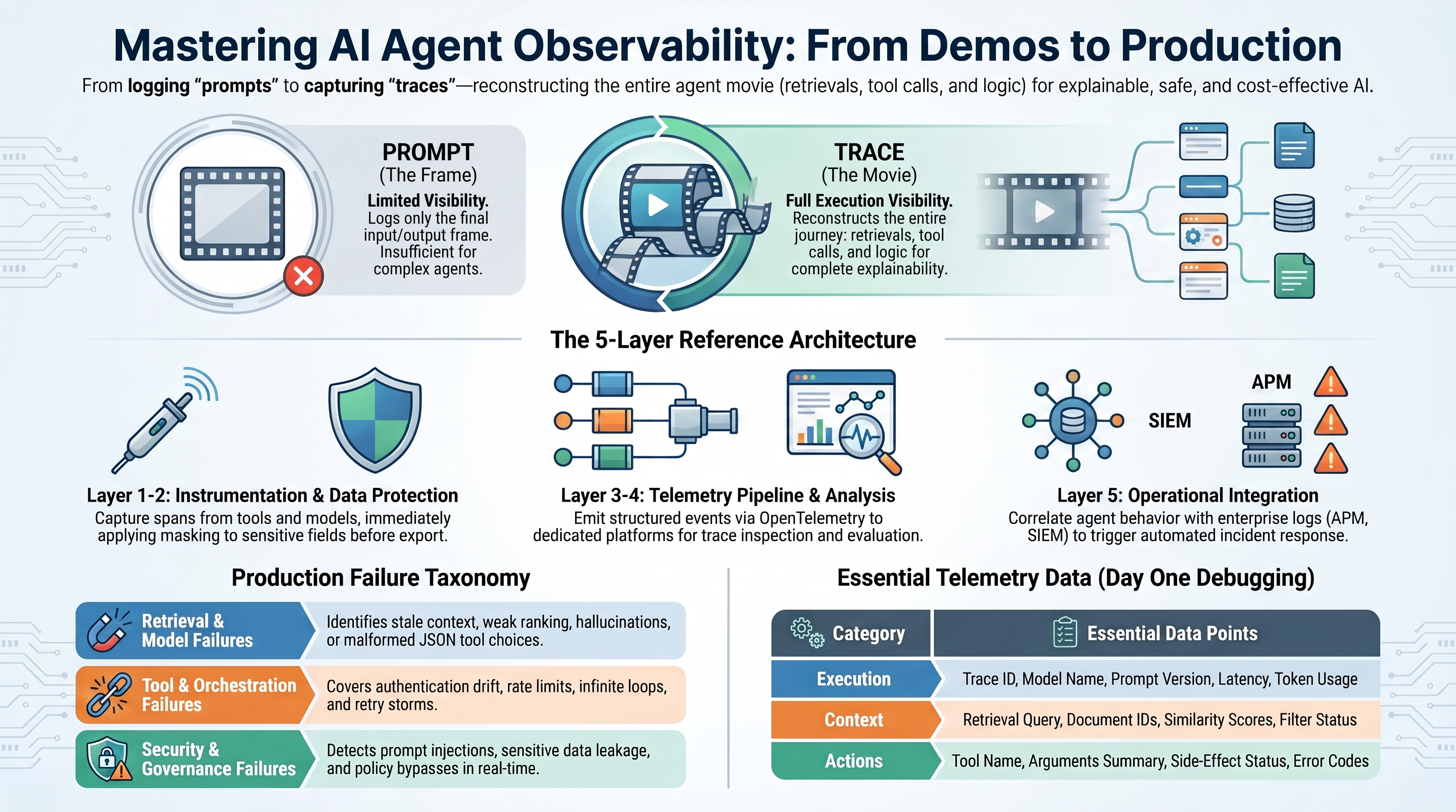 AI Agent Observability: Understand How AI Agents Behave in Gen AI Applications and Ecosystems — infographic overview